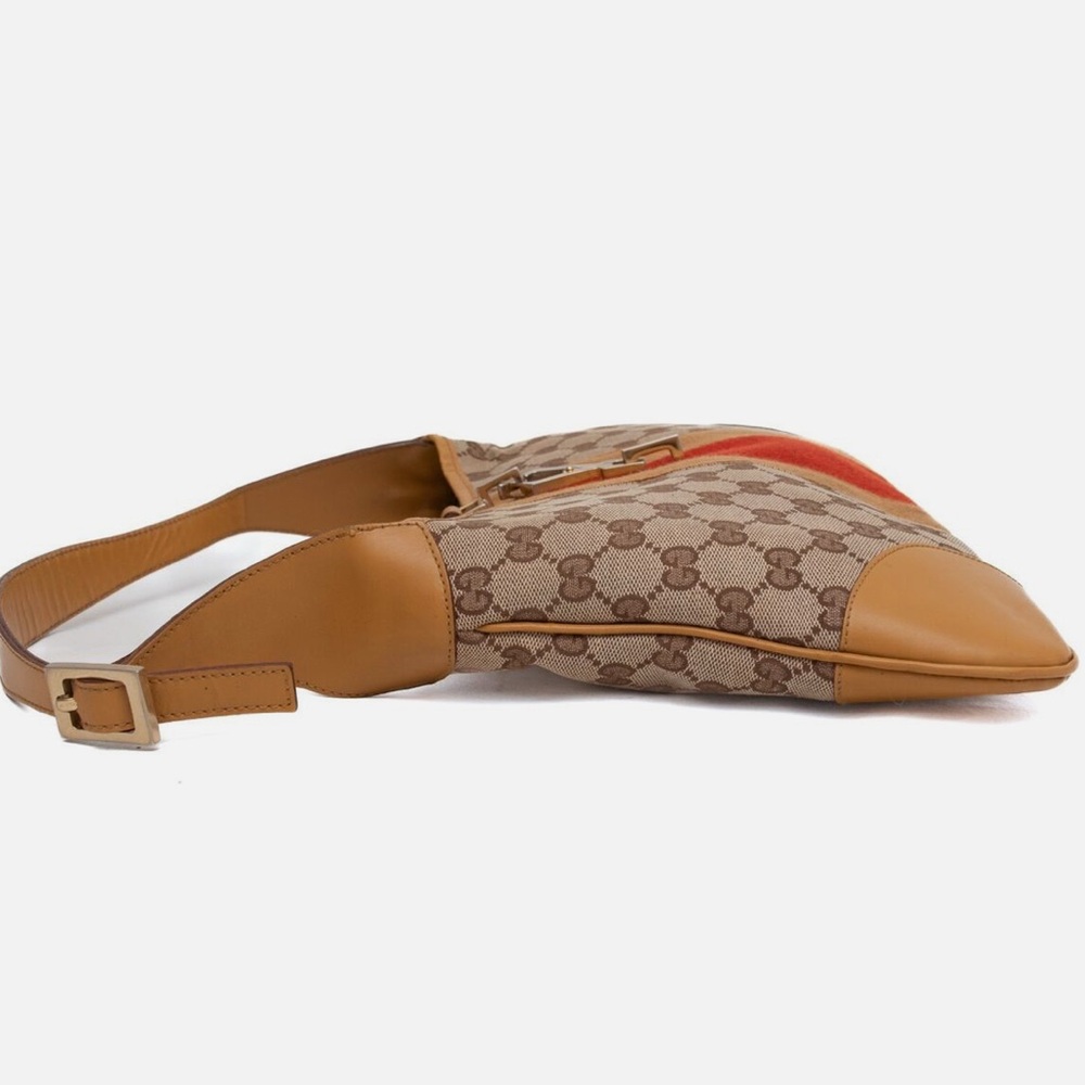 GUCCI Jackie Sherry Line GG Canvas Shoulder Bag Beige Red - Picture 7 of 11